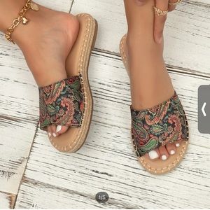 Shein Paisley Slide Sandles